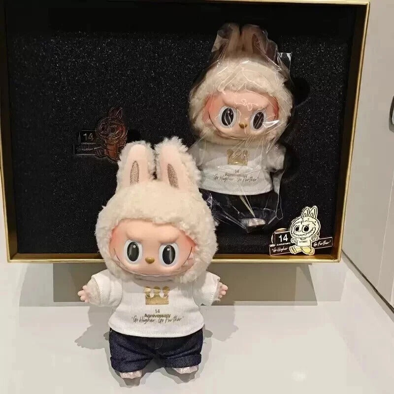 Authentic POP MART Labubu 14th Anniversary Etciting Macaron Plush Confirmed Toy