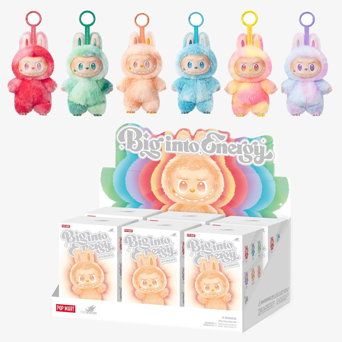 POPMART LABUBU THE MONSTERS Big into Energy Series-Vinyl Plush Pendant Blind Box