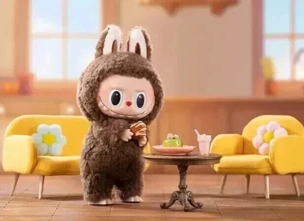 POP MART Labubu The Monsters Etciting Macaron Plush Confirmed Toys -Chestnut Cocoa