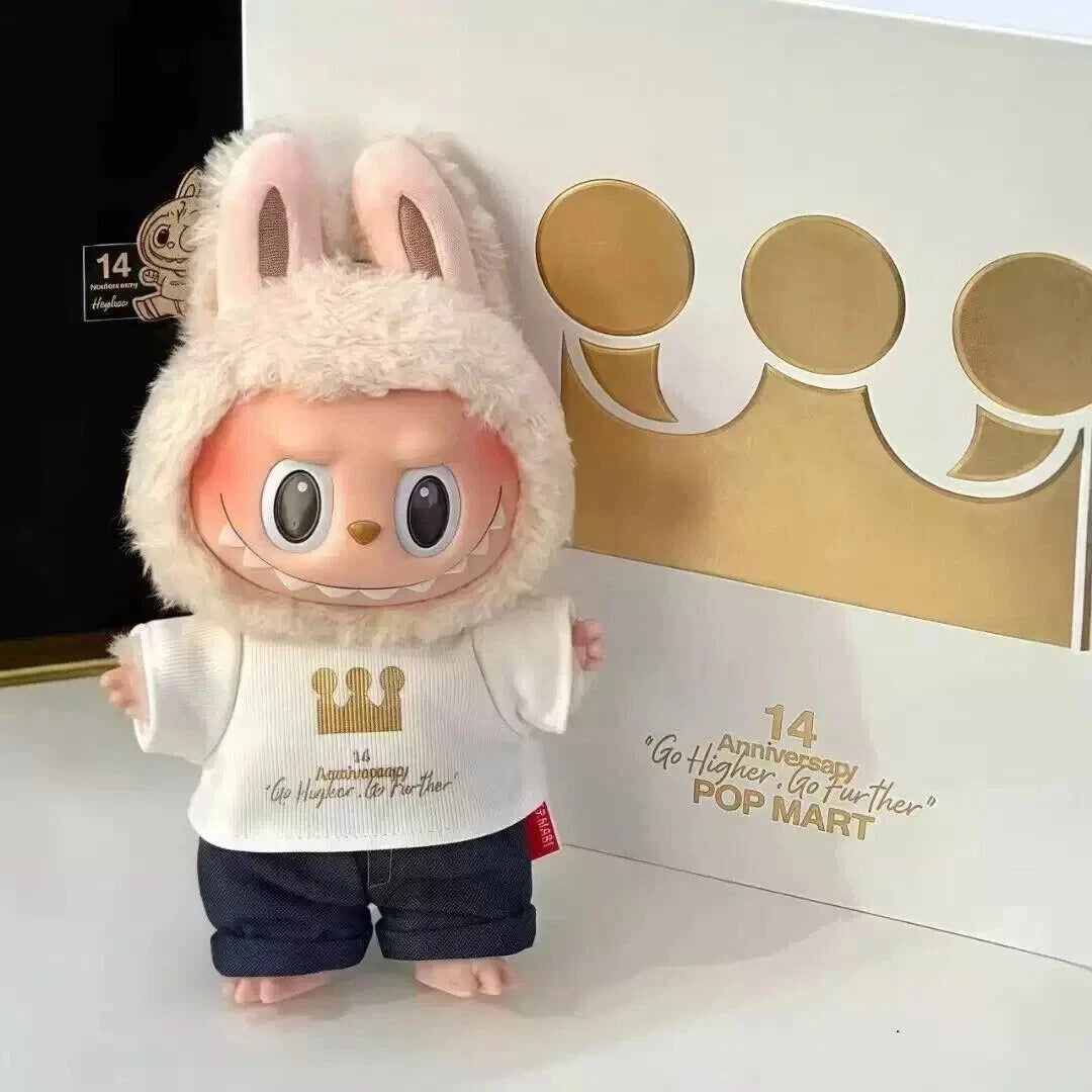 Authentic POP MART Labubu 14th Anniversary Etciting Macaron Plush Confirmed Toy