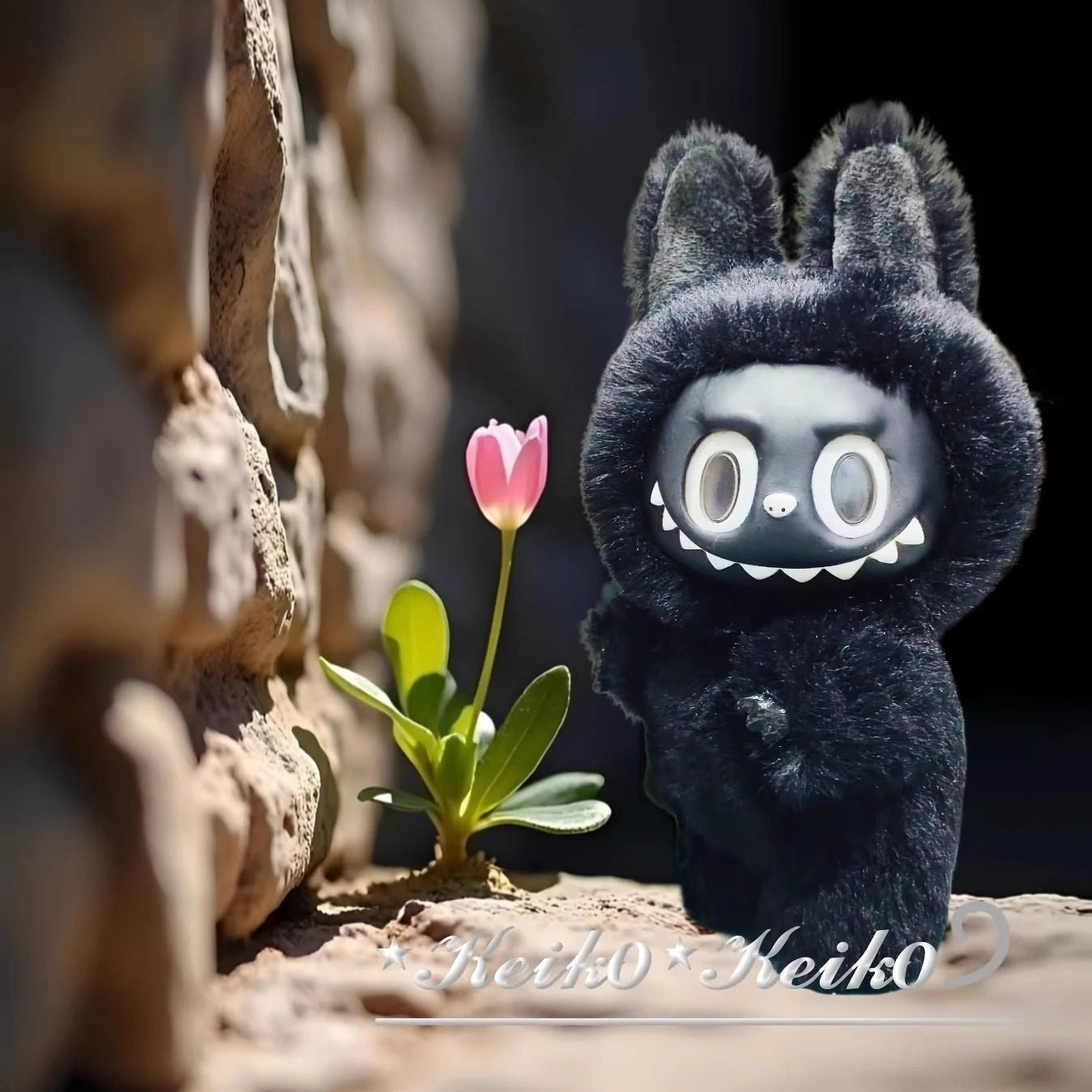 2025The New Labubu Black Plush Doll Pulls A Creative Decorative Pendant Pop Mart